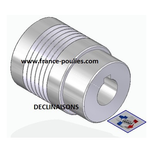 POULIE POLY-V ALU Øext 35.5 PJ 8 DENTS