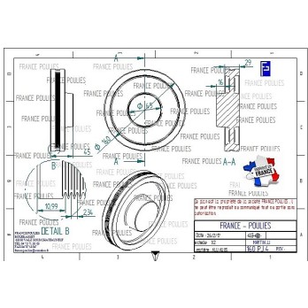 POULIE POLY-V ALU Øext 160 PJ 4 DENTS
