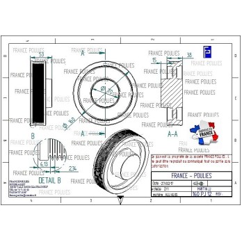 POULIE POLY-V ALU Øext 160 PJ 12 DENTS