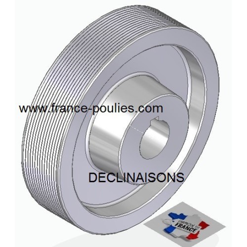 POULIE POLY-V ALU Øext 160 PJ 12 DENTS