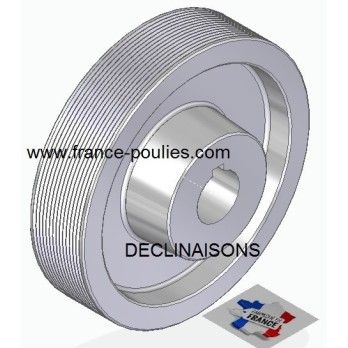 POULIE POLY-V ALU Øext 160 PJ 12 DENTS