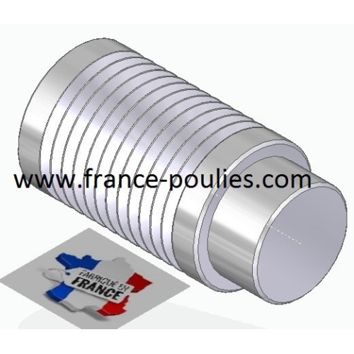 POULIE POLY-V ALU Øext 25 PJ 12 DENTS