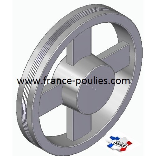 POULIE POLY-V ALU Øext 200 PJ 4 GORGES