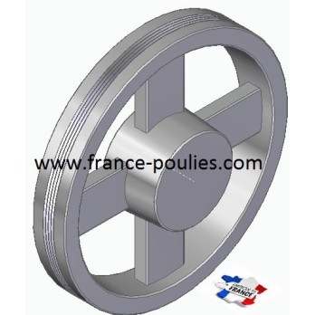 POULIE POLY-V ALU Øext 200 PJ 4 GORGES