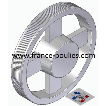 POULIE POLY-V ALU Øext 200 PJ 8 GORGES
