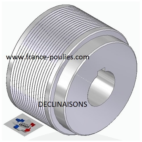 POULIE POLY-V ALU Øext 90 PJ 16 DENTS