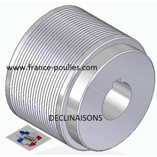 POULIE POLY-V ALU Øext 90 PJ 20 DENTS