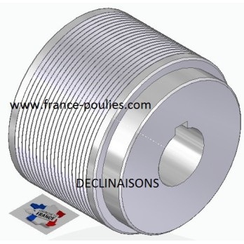 POULIE POLY-V ALU Øext 90 PJ 20 DENTS