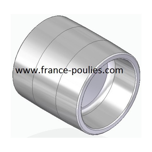 poulie plate alu Ø50x50