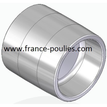 poulie plate alu Ø50x50