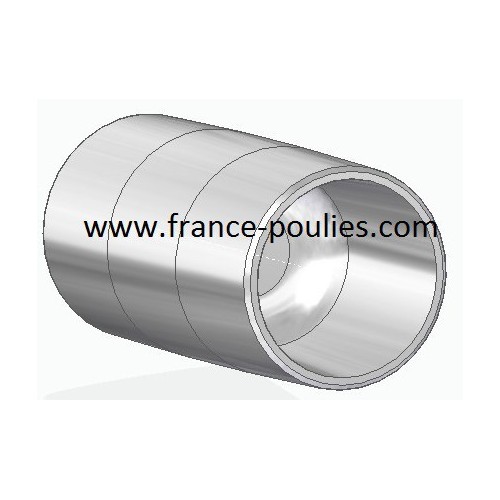 poulie plate alu Ø50x100