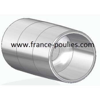 poulie plate alu Ø50x100