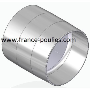 poulie plate alu Ø60x60 