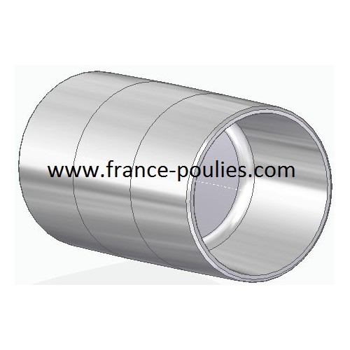 poulie plate alu Ø60x100