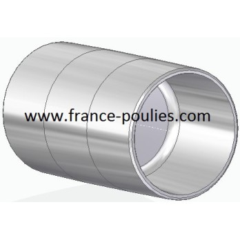 poulie plate alu Ø60x100