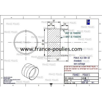 poulie plate alu 80x60 