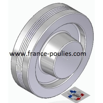 POULIE POLY-V ALU Øext 100 PJ 4 DENTS