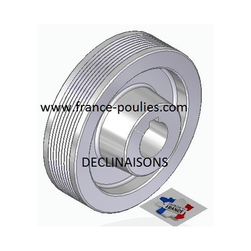 POULIE POLY-V ALU Øext 112 PJ 8 DENTS