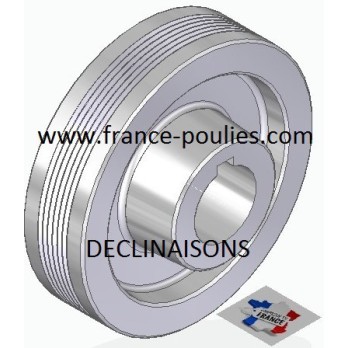 POULIE POLY-V ALU Øext 112 PJ 6 DENTS