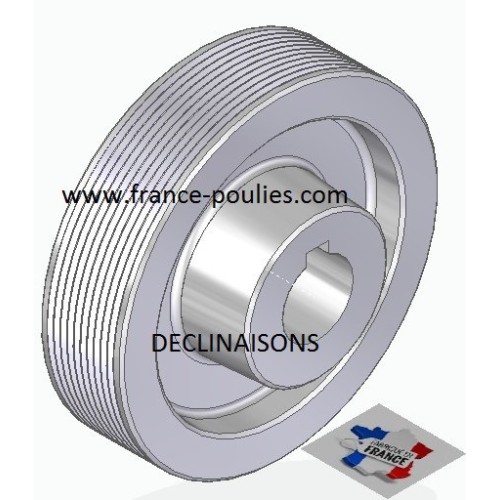 POULIE POLY-V ALU Øext 112 PJ 10 DENTS