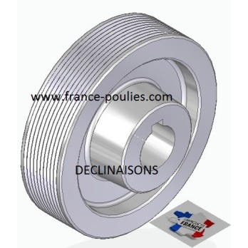 POULIE POLY-V ALU Øext 112 PJ 10 DENTS