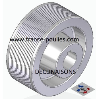 POULIE POLY-V ALU Øext 112 PJ 16 DENTS