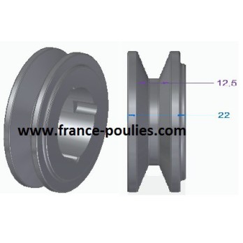 poulie fonte 1 spa Øp67 pour moyeu amovible 1108