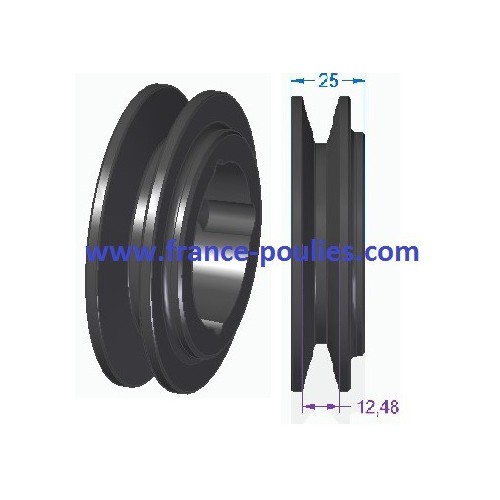 poulie fonte 1 spa Øp80 pour ou avec moyeu amovible 1210