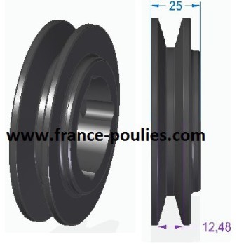 poulie fonte 1 spa Øp90 pour ou avec moyeu amovible 1210
