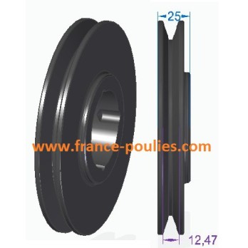 poulie fonte 1 spa Øp160 pour moyeu amovible 