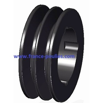 poulie fonte 2 spa Øp 90 pour moyeu amovible 