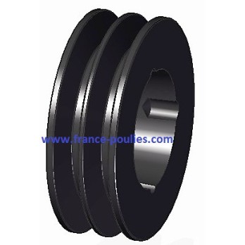 poulie fonte 2 spa Øp100 pour moyeu amovible 