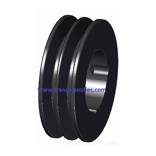 poulie fonte 2 spa Øp106 pour moyeu amovible 