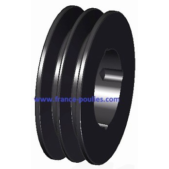 poulie fonte 2 spa Øp106 pour moyeu amovible 