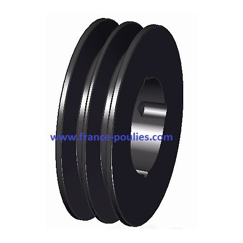 poulie fonte 2 spa Øp 112  pour moyeu amovible 