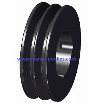 poulie fonte 2 spa Øp 112  pour moyeu amovible 