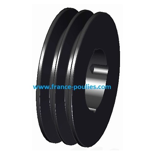 poulie fonte 2 spa Øp 118  pour moyeu amovible 