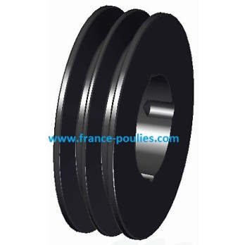 poulie fonte 2 spa Øp 118  pour moyeu amovible 