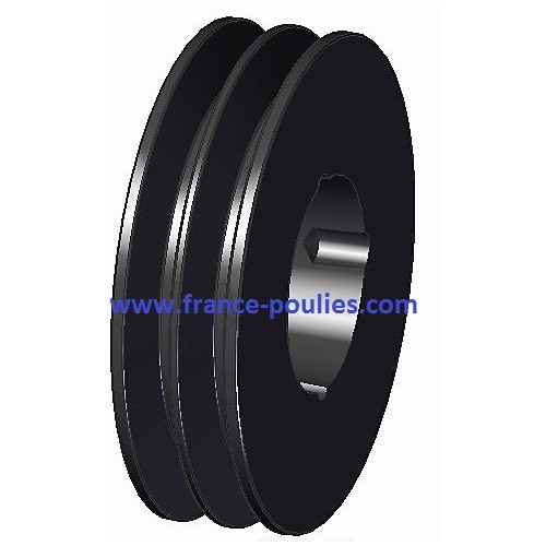 poulie fonte 2 spa Øp 125 pour moyeu amovible 