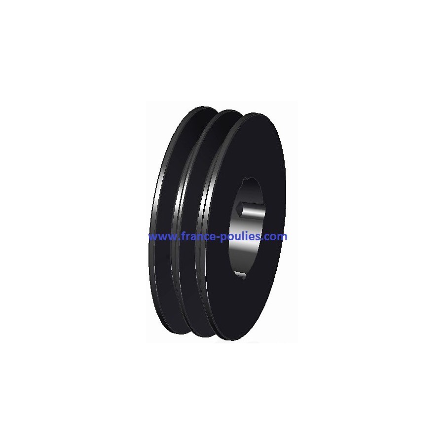 poulie fonte 2 spa Øp 125 pour moyeu amovible 
