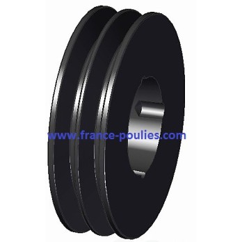 poulie fonte 2 spa Øp 125 pour moyeu amovible 