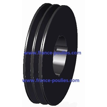 poulie fonte 2 spa Øp170 pour moyeu amovible 