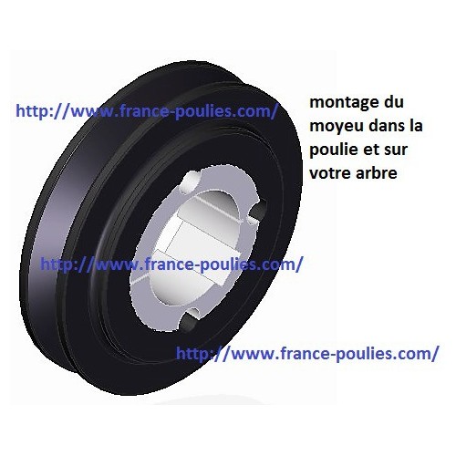 Plan de montage d'un moyeu amovible