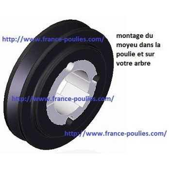 Plan de montage d'un moyeu amovible