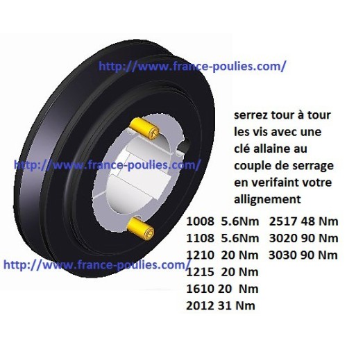 Plan de montage d'un moyeu amovible