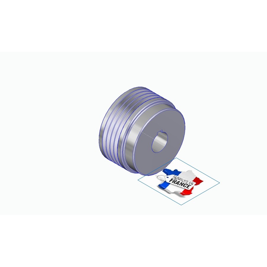 POULIE POLY-V ALU Øext 71 PL 4 DENTS