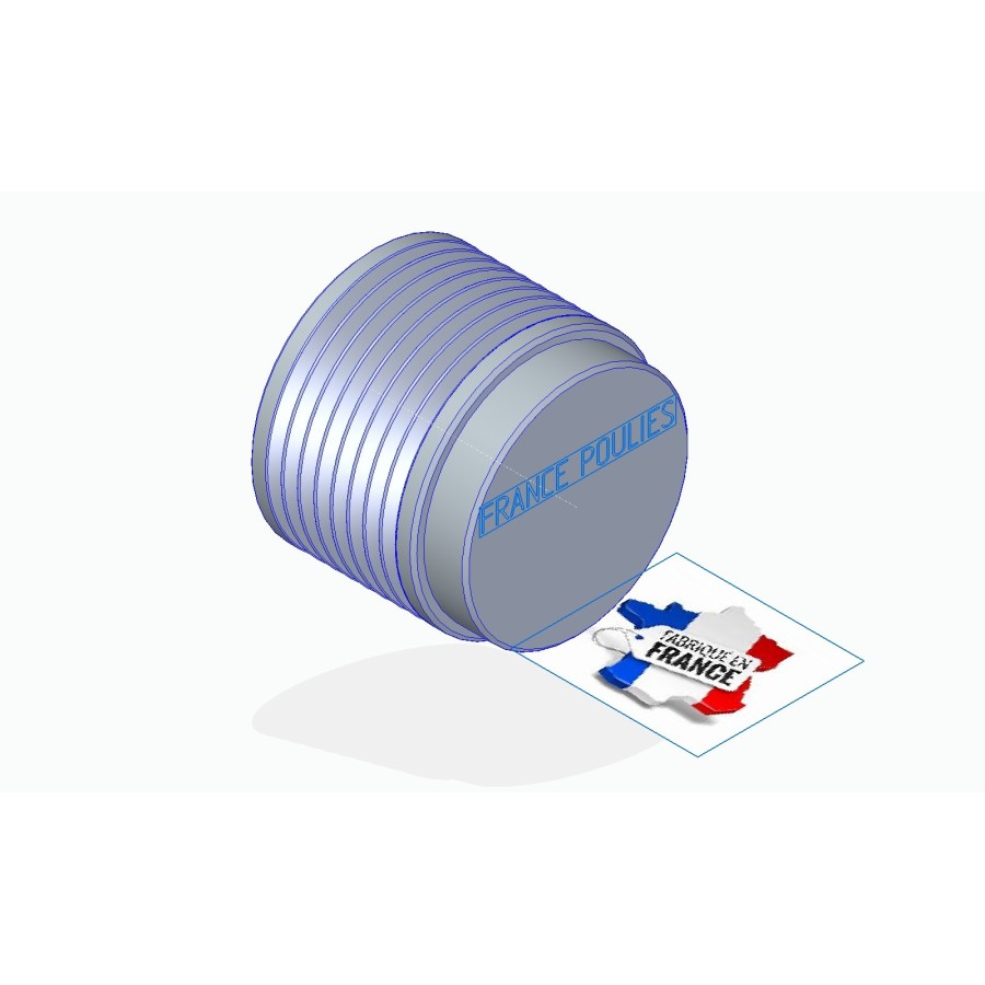 POULIE POLY-V ALU Øext 71 PL 8 DENTS