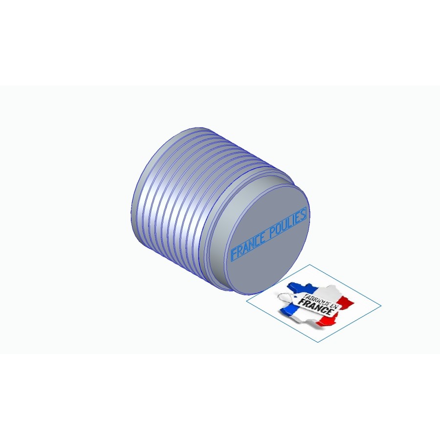 POULIE POLY-V ALU Øext 71 PL 10 DENTS