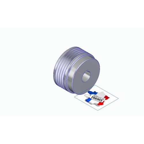 POULIE POLY-V ALU Øext 80 PL 4 DENTS