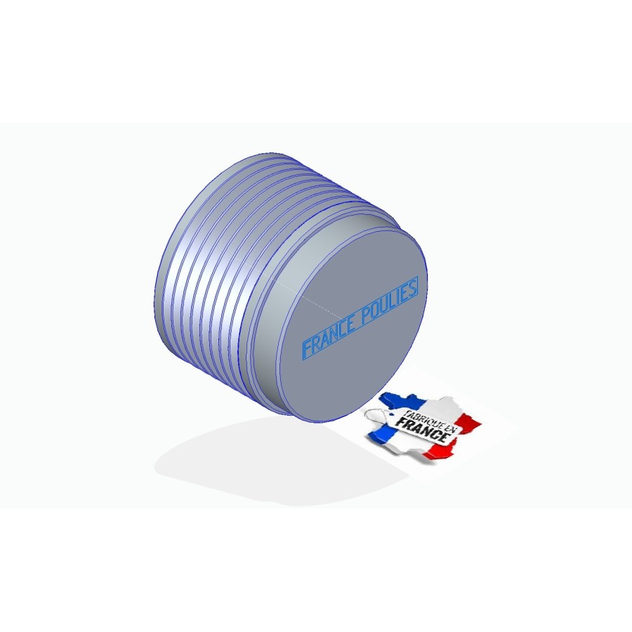 POULIE POLY-V ALU Øext 80 PL 8 DENTS